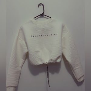 Crop top, brand decathlon, color- cream,size CA- XS/TP